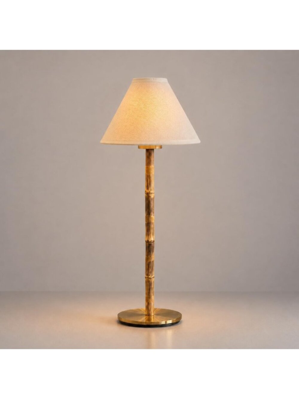 Rechargeable Bamboo Cordless LED Table Lamp - Dimmable Warm Light, Portable